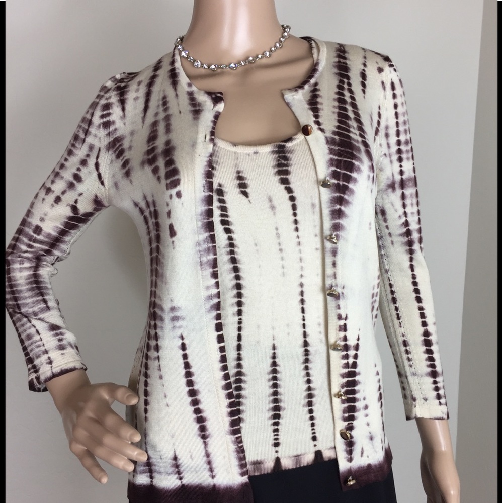 Oscar de la Renta Cardigan Sweater Set